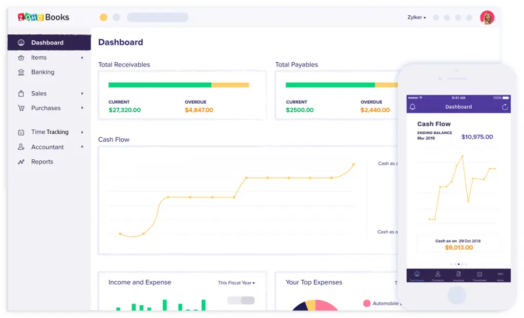 Zoho accounting tool